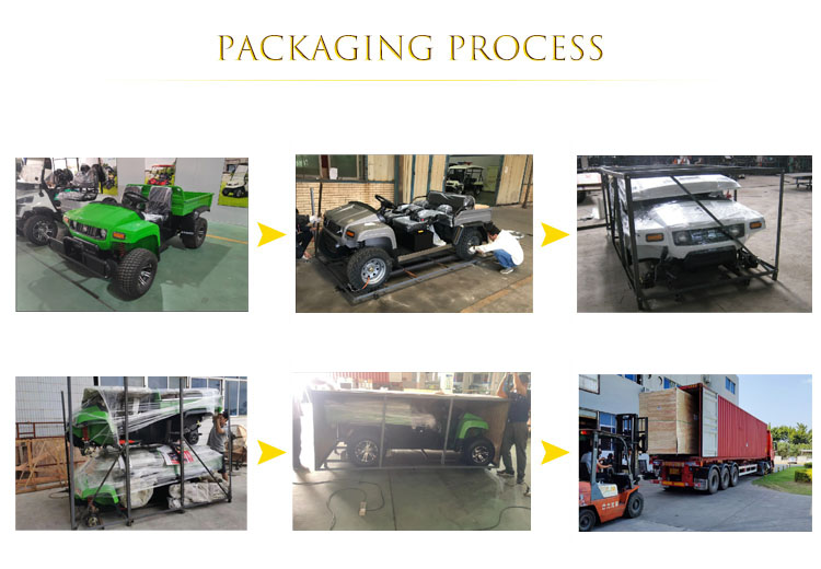 packing process of the john deere UTV farm vehicle